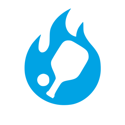 Flaming Pickleball Paddle Logo #00a3e4