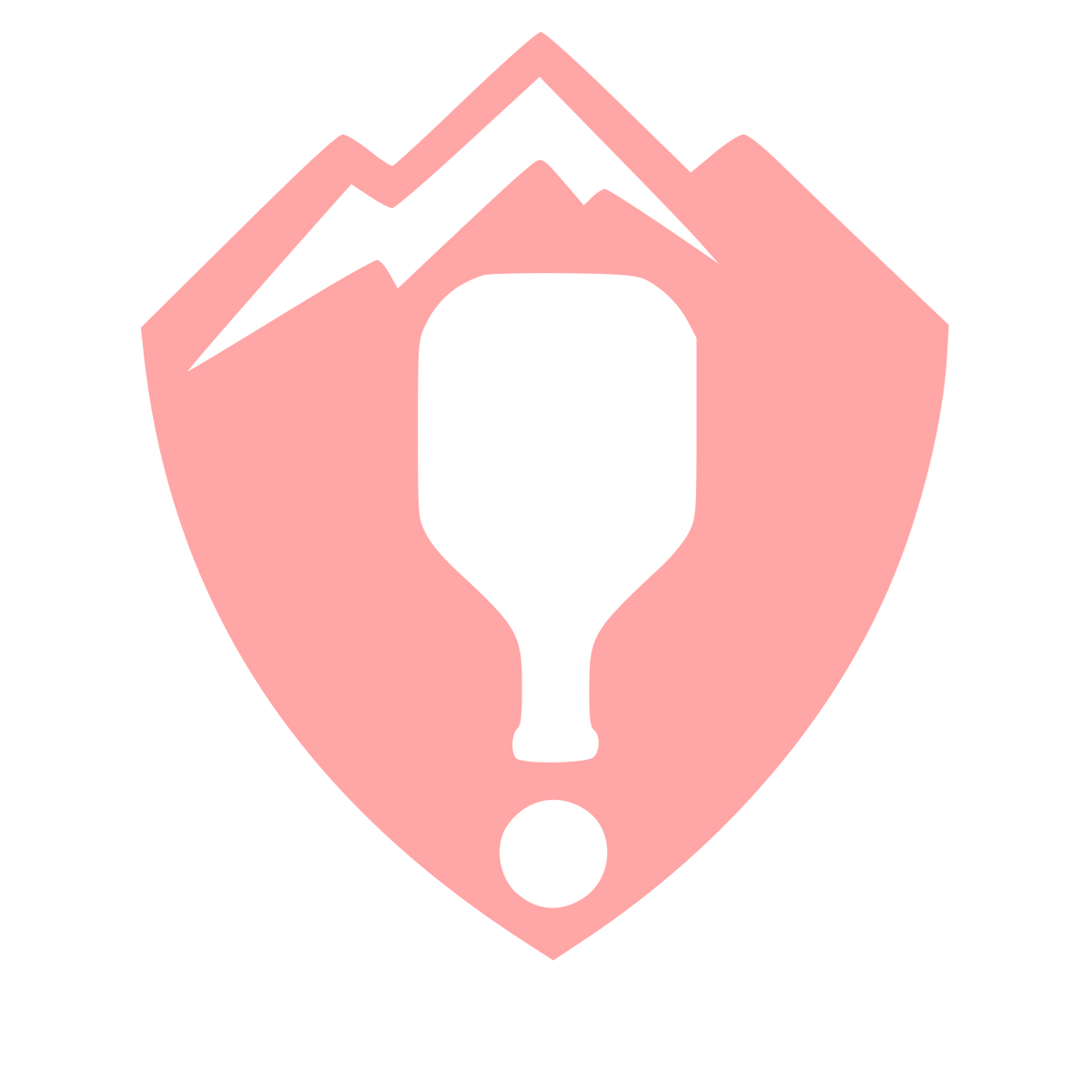 Pickleball Paddle Shield Logo #ffa6a6