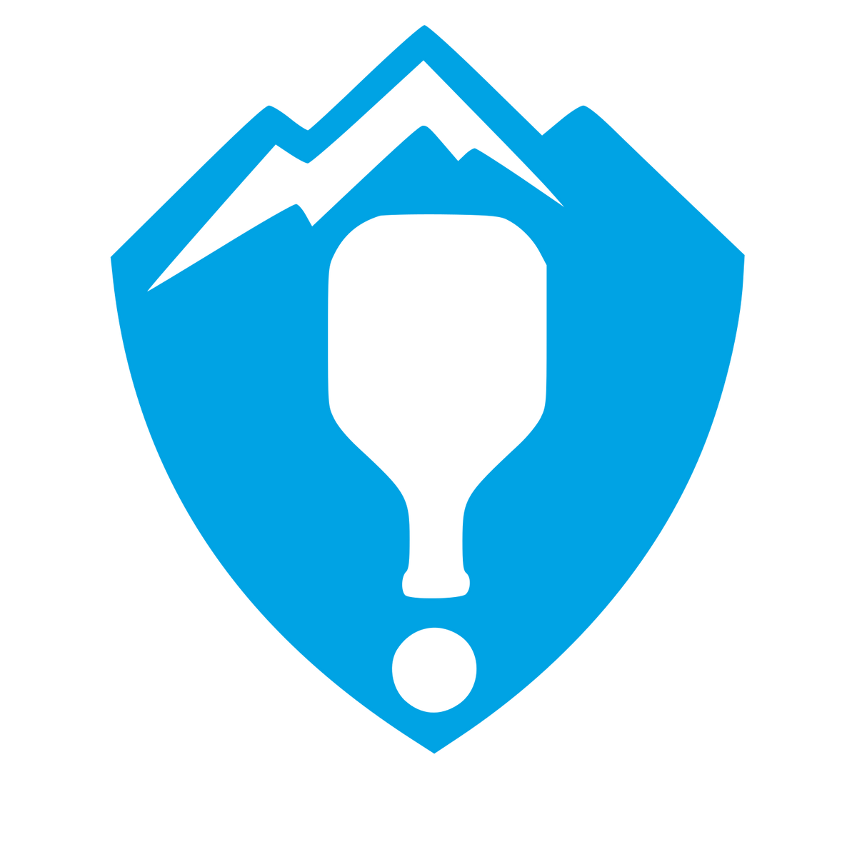 Pickleball Paddle Shield Logo #00a3e4