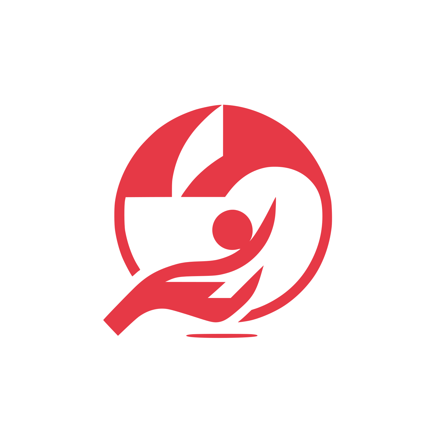Human Shapes Circular Logo #E63946