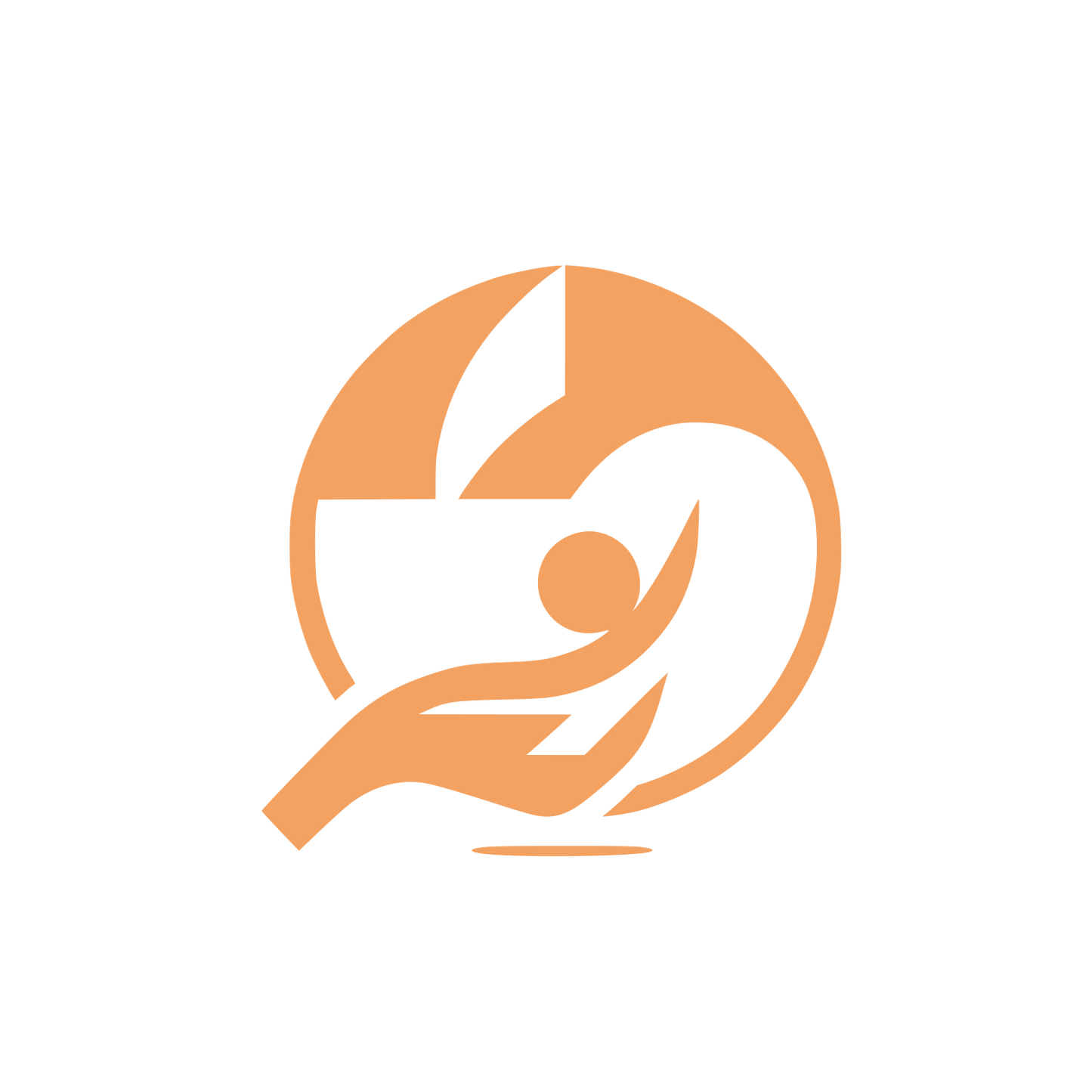 Human Shapes Circular Logo #F4A261
