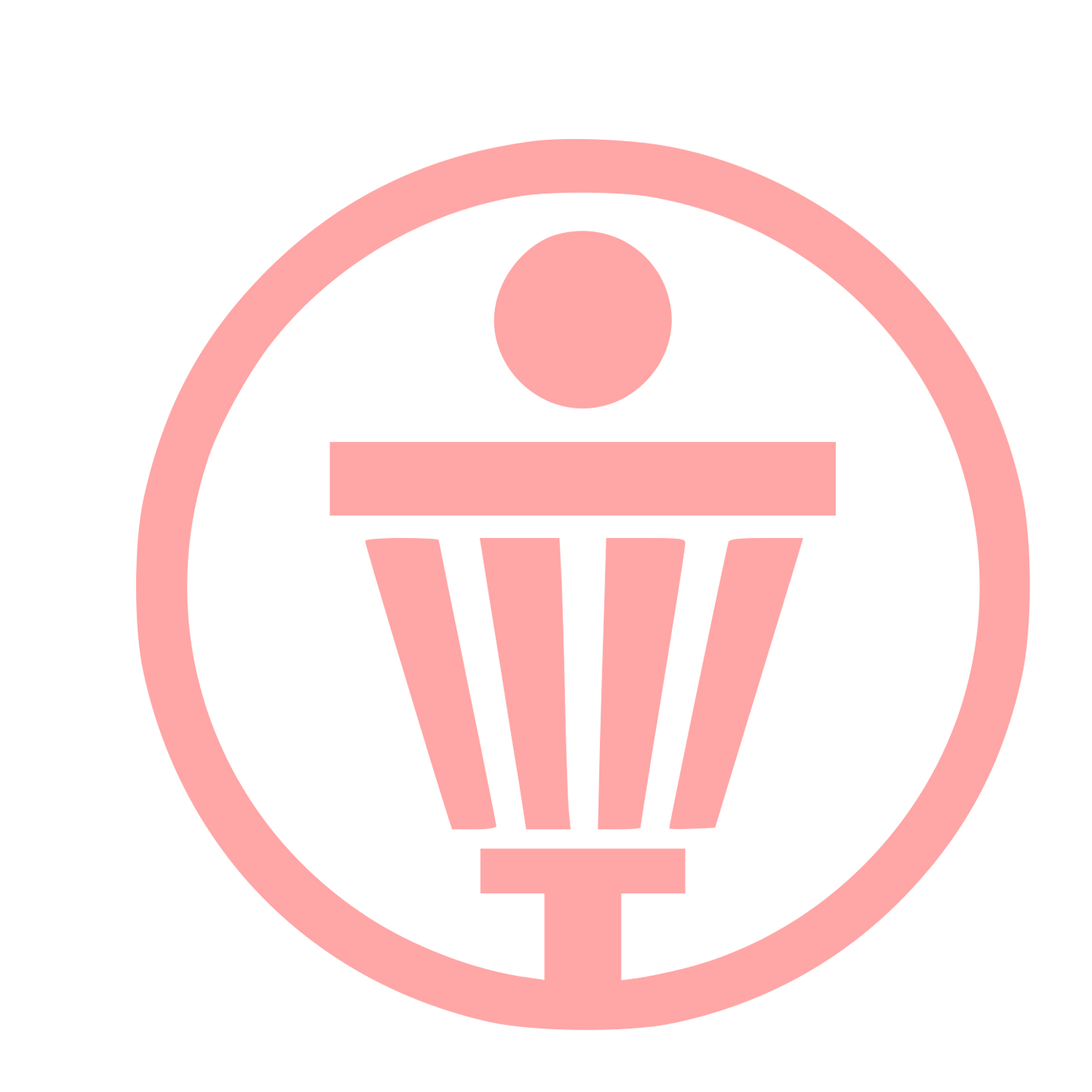 Disc Golf Basket Logo #ffa6a6