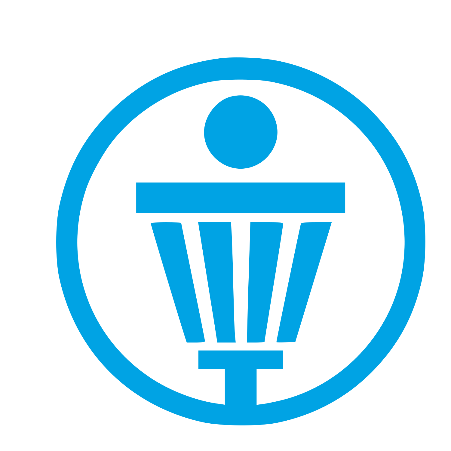 Disc Golf Basket Logo #00a3e4
