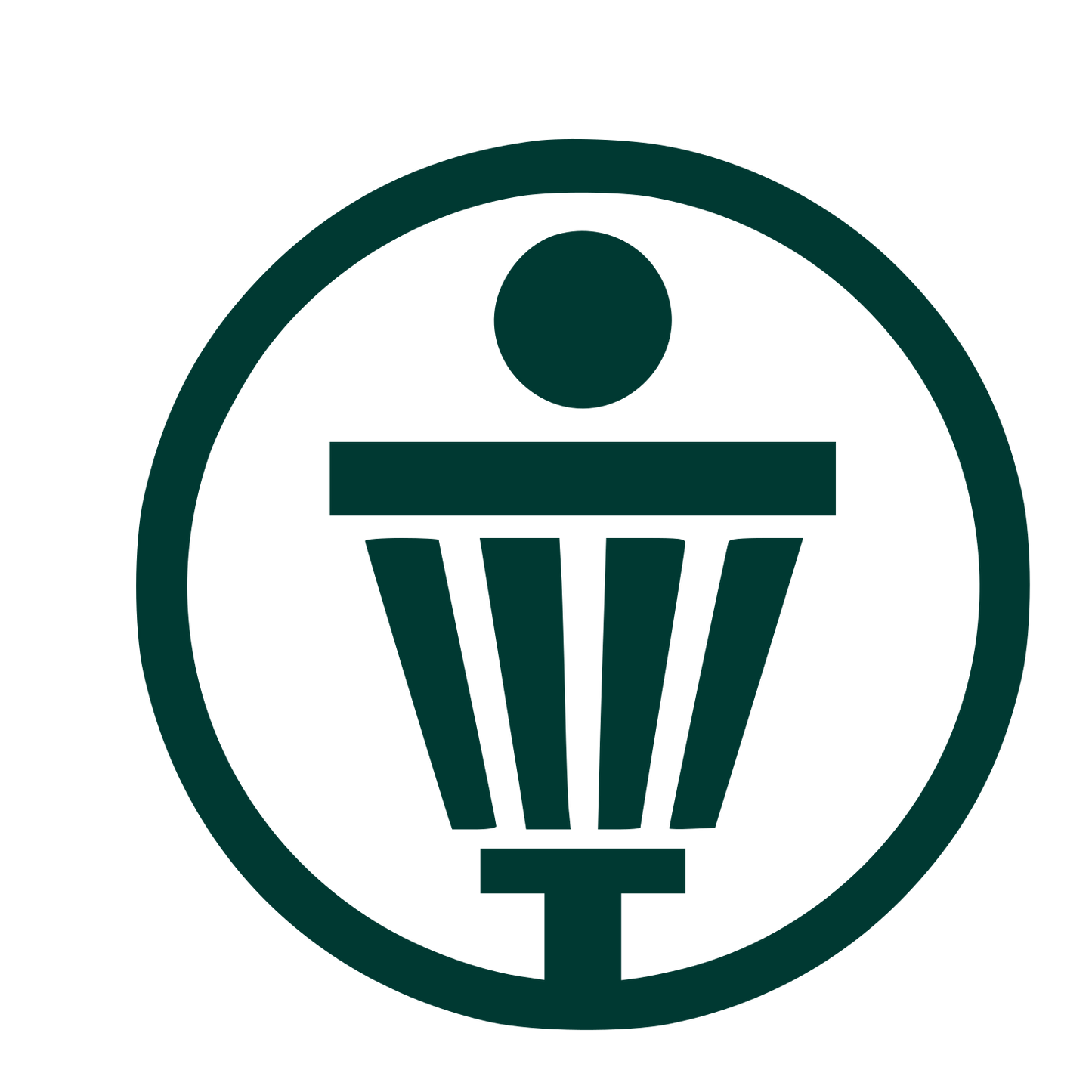 Disc Golf Basket Logo #003932