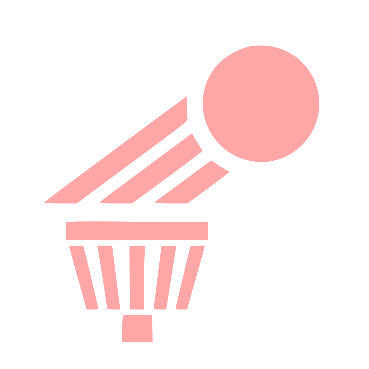 Disc Golf Basket Logo #ffa6a6