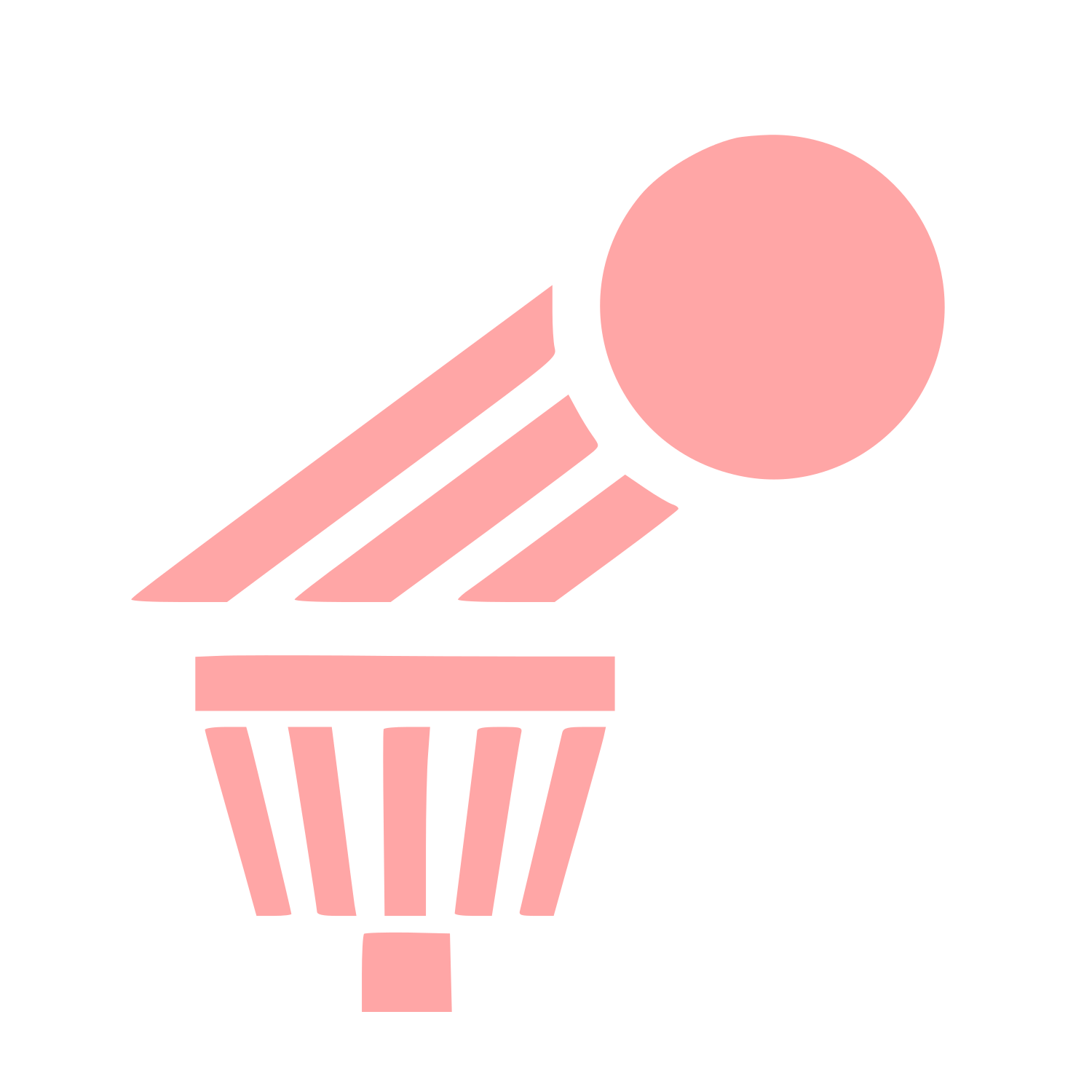 Disc Golf Basket Logo #ffa6a6