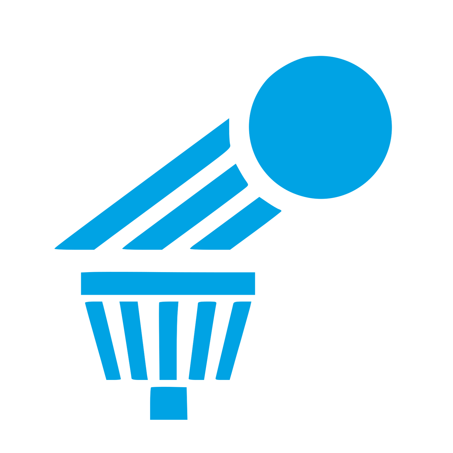 Disc Golf Basket Logo #00a3e4