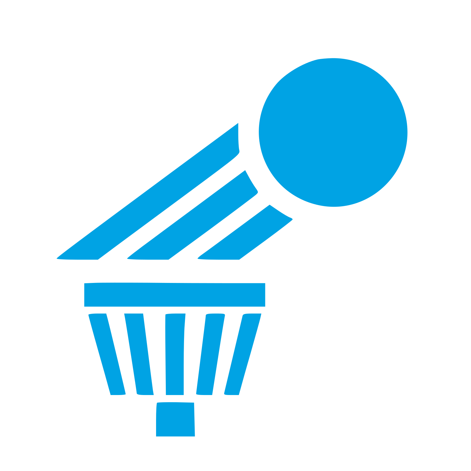 Disc Golf Basket Logo #00a3e4