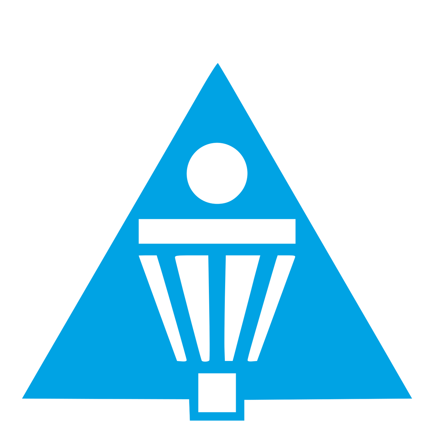 Disc Golf Basket Logo #00a3e4