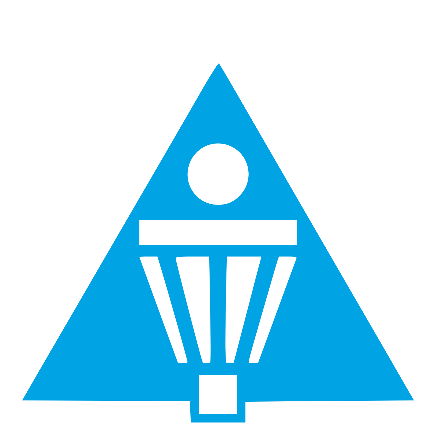 Disc Golf Basket Logo #00a3e4
