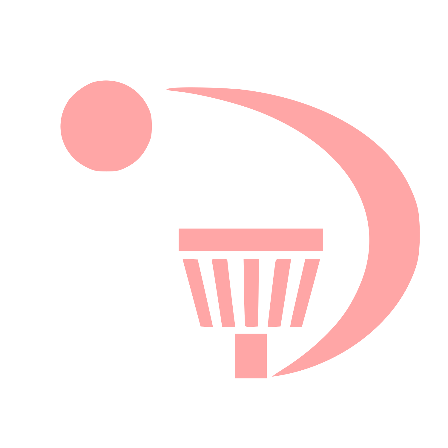 Disc Golf Basket Logo #ffa6a6