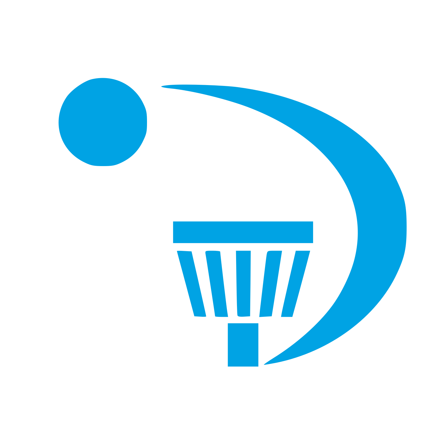 Disc Golf Basket Logo #00a3e4