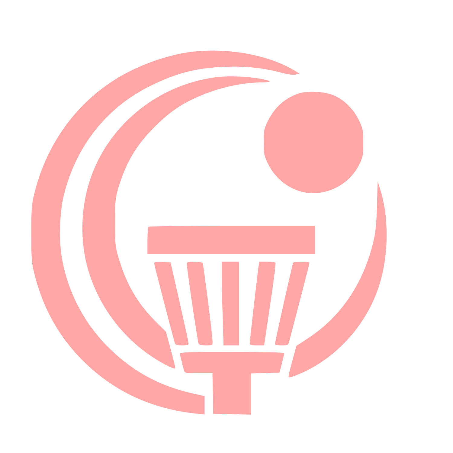 Disc Golf Basket Logo #ffa6a6