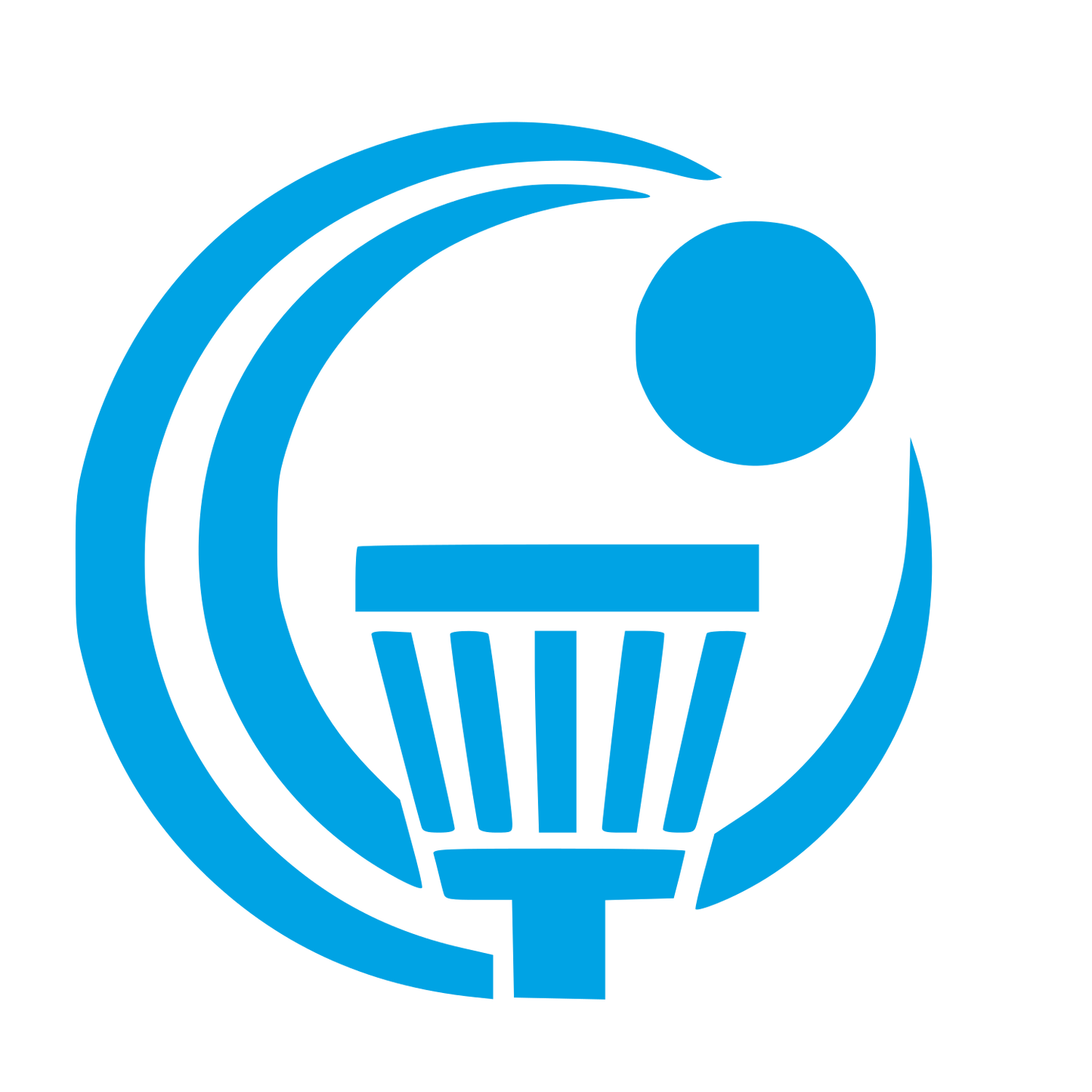 Disc Golf Basket Logo #00a3e4