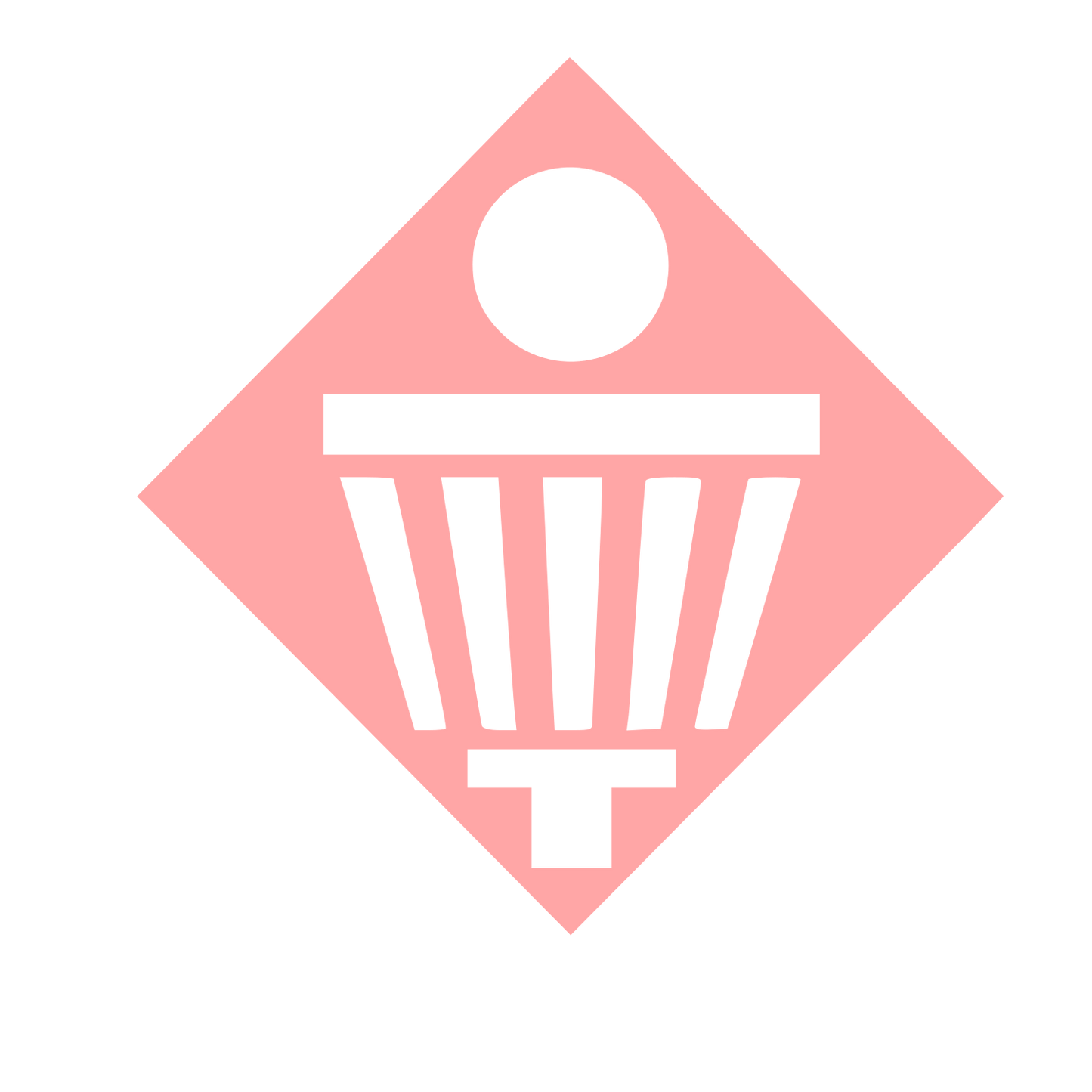 Disc Golf Basket Logo #ffa6a6