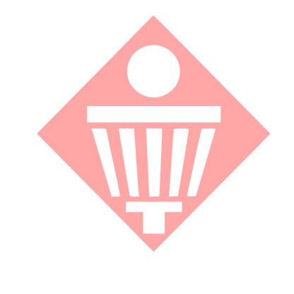 Disc Golf Basket Logo #ffa6a6