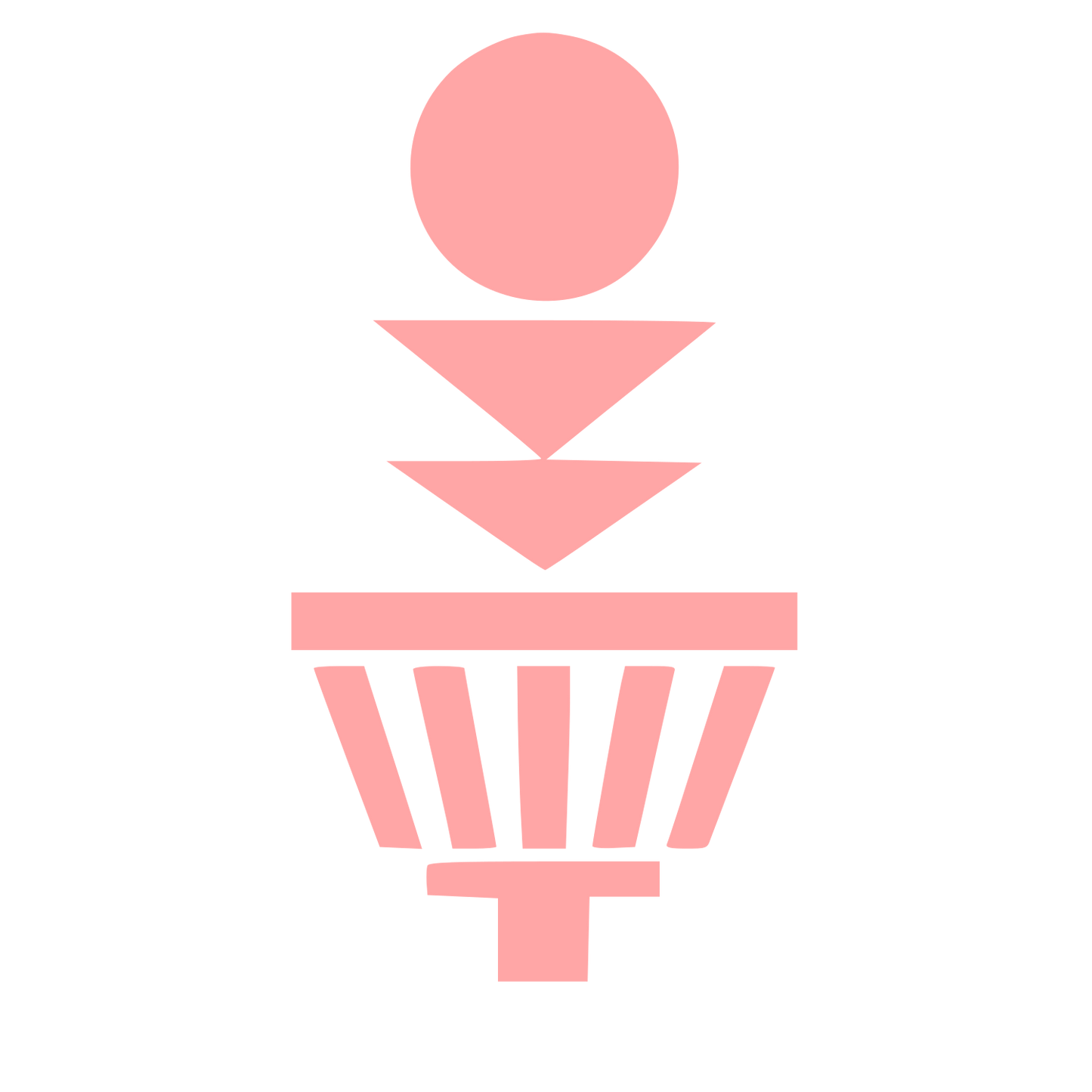 Disc Golf Basket Logo #ffa6a6