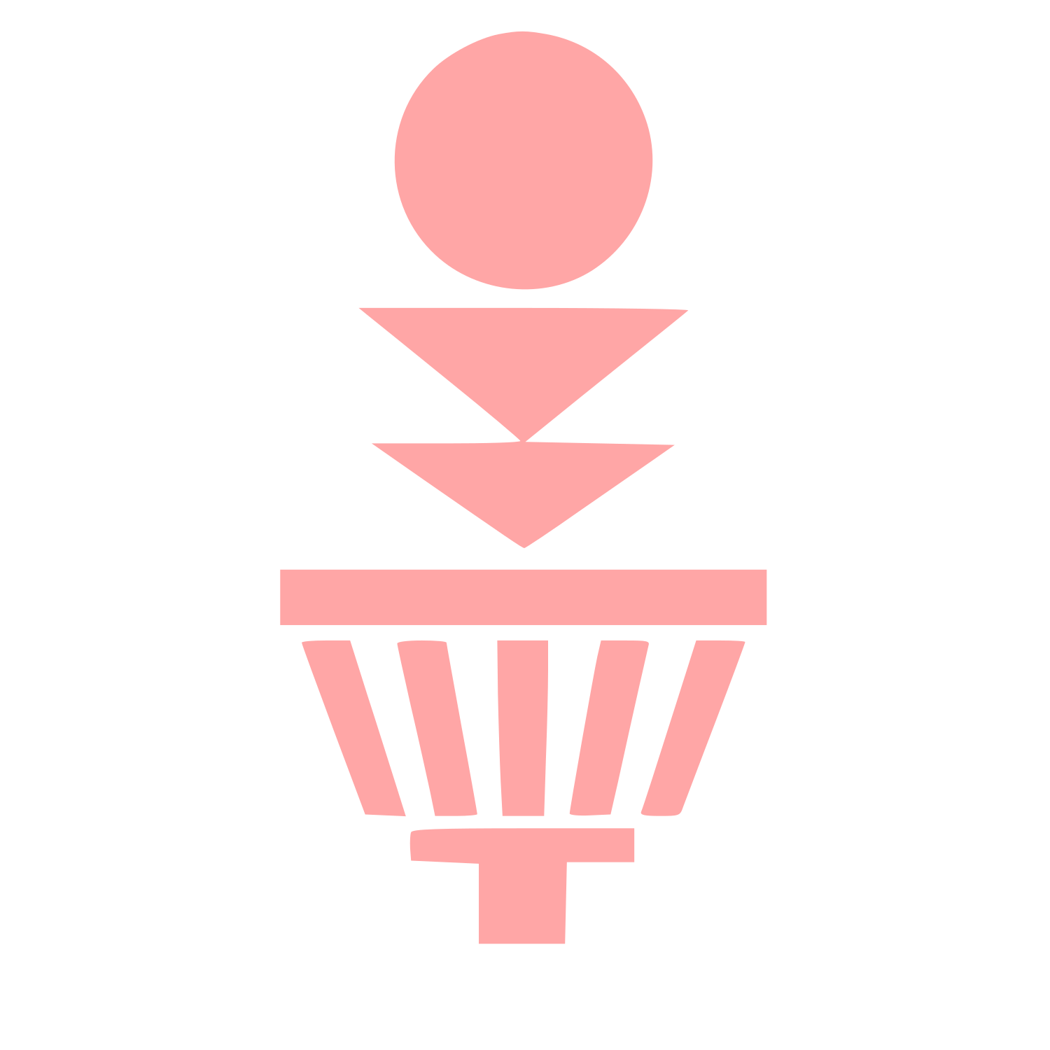 Disc Golf Basket Logo #ffa6a6