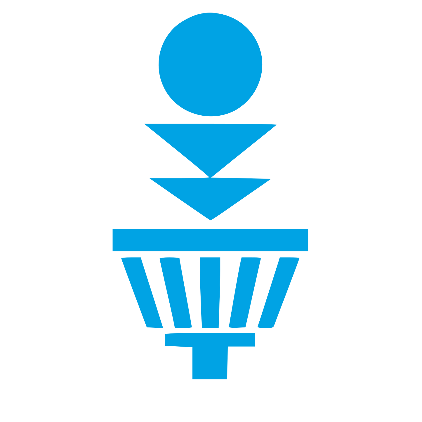 Disc Golf Basket Logo #00a3e4