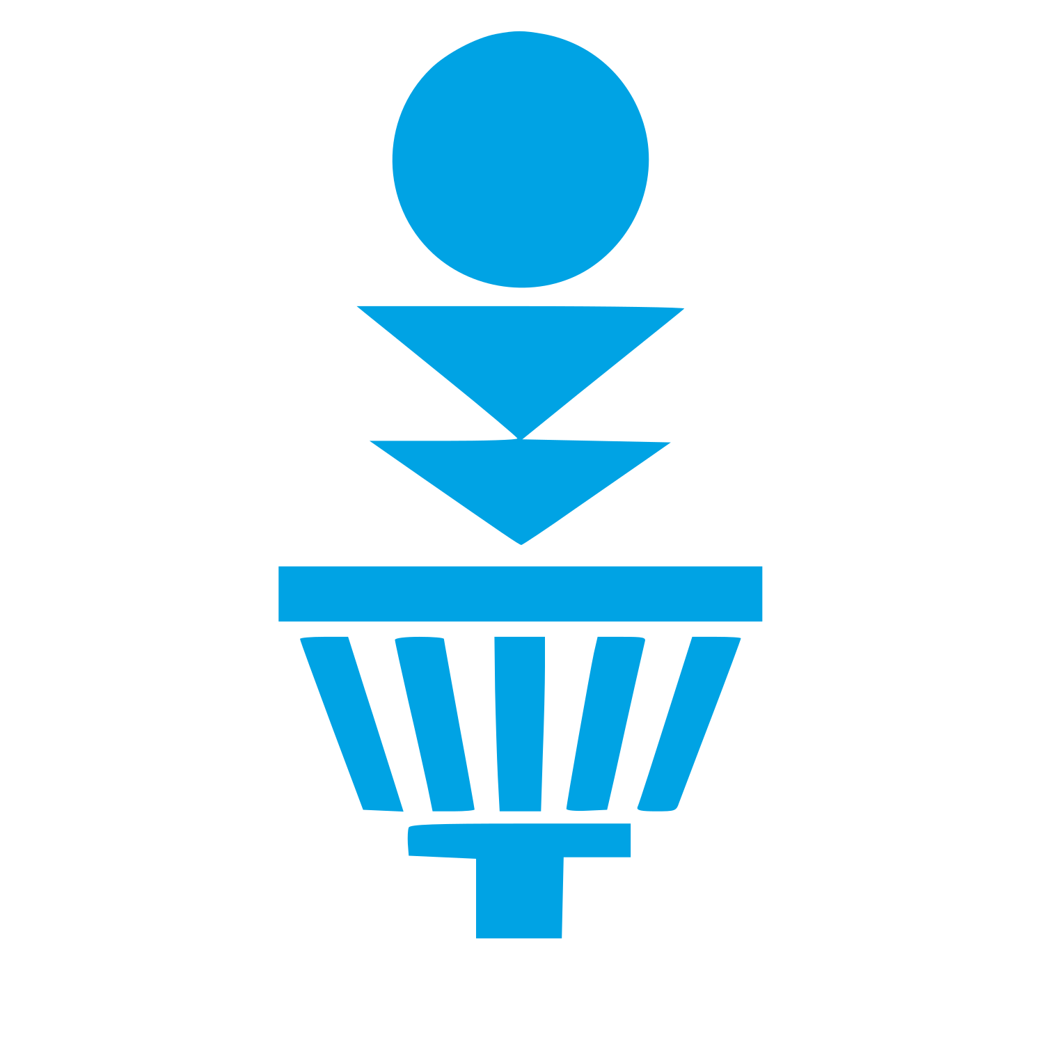 Disc Golf Basket Logo #00a3e4