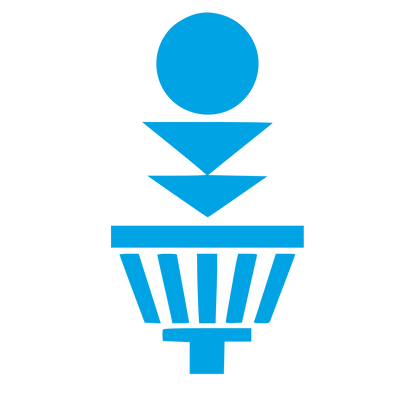 Disc Golf Basket Logo #00a3e4