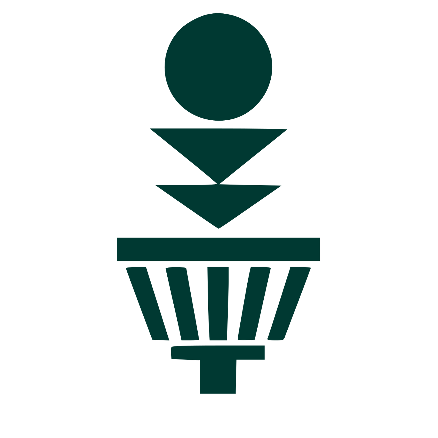 Disc Golf Basket Logo #003932