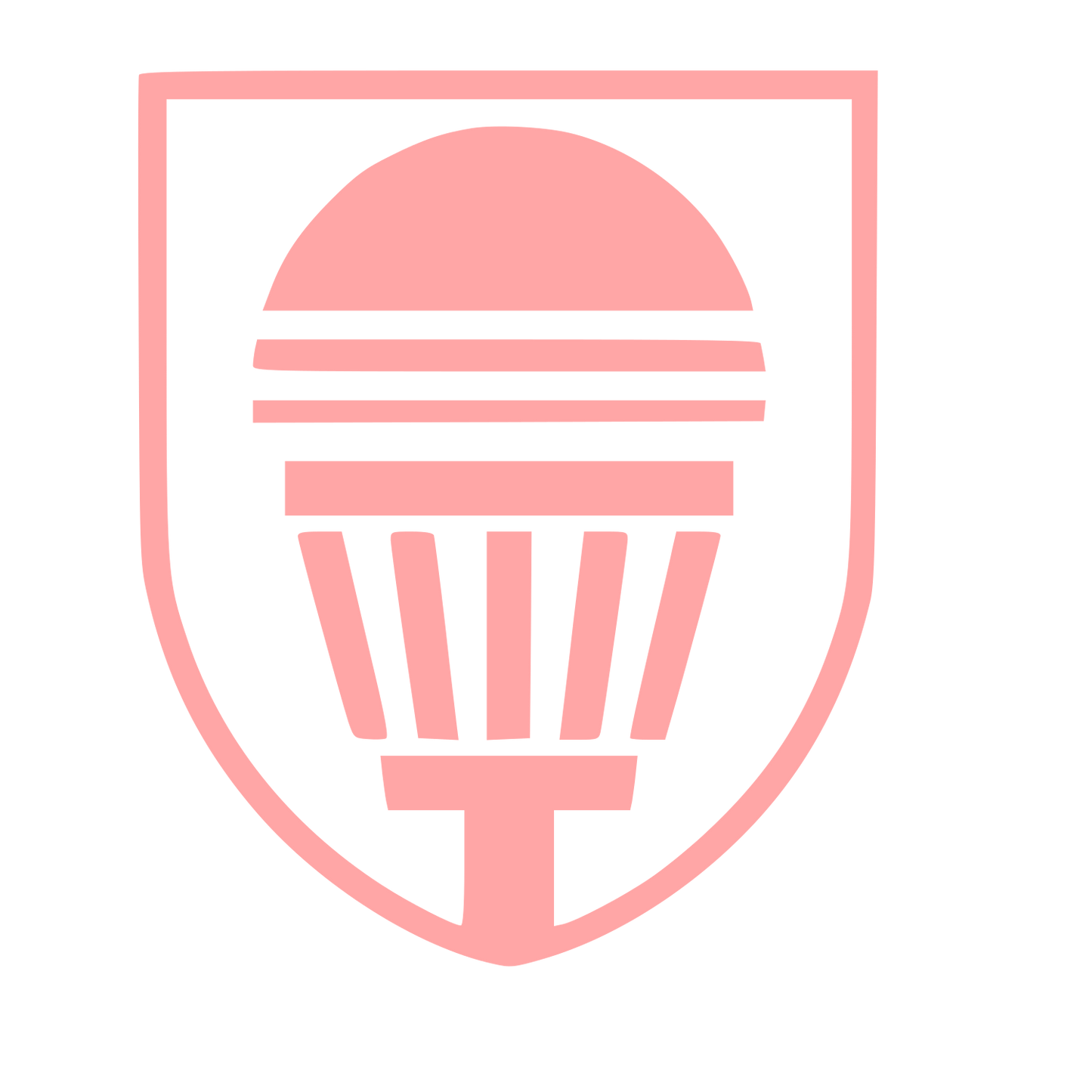 Disc Golf Shield Logo #ffa6a6