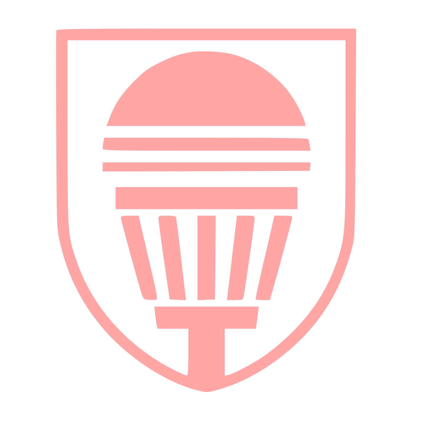 Disc Golf Shield Logo #ffa6a6
