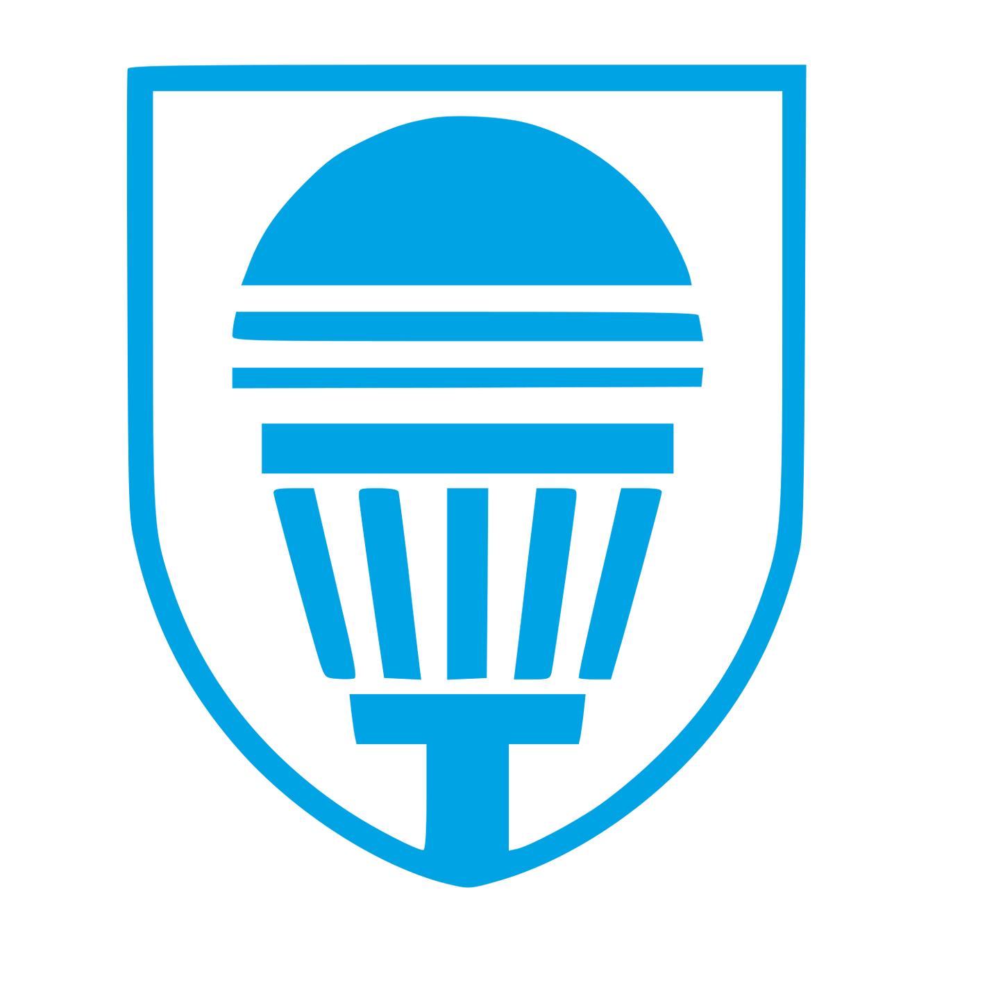 Disc Golf Shield Logo #00a3e4