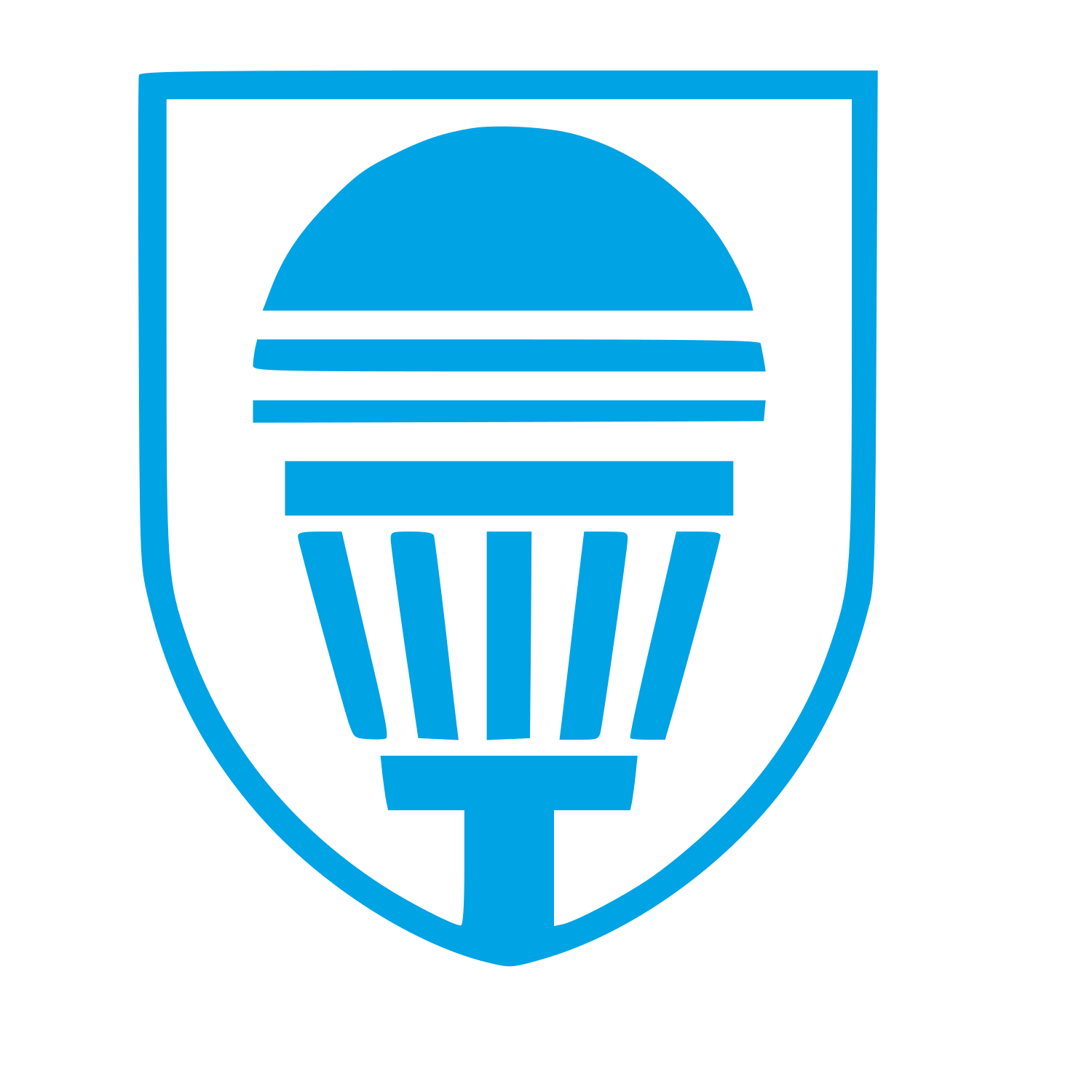 Disc Golf Shield Logo #00a3e4