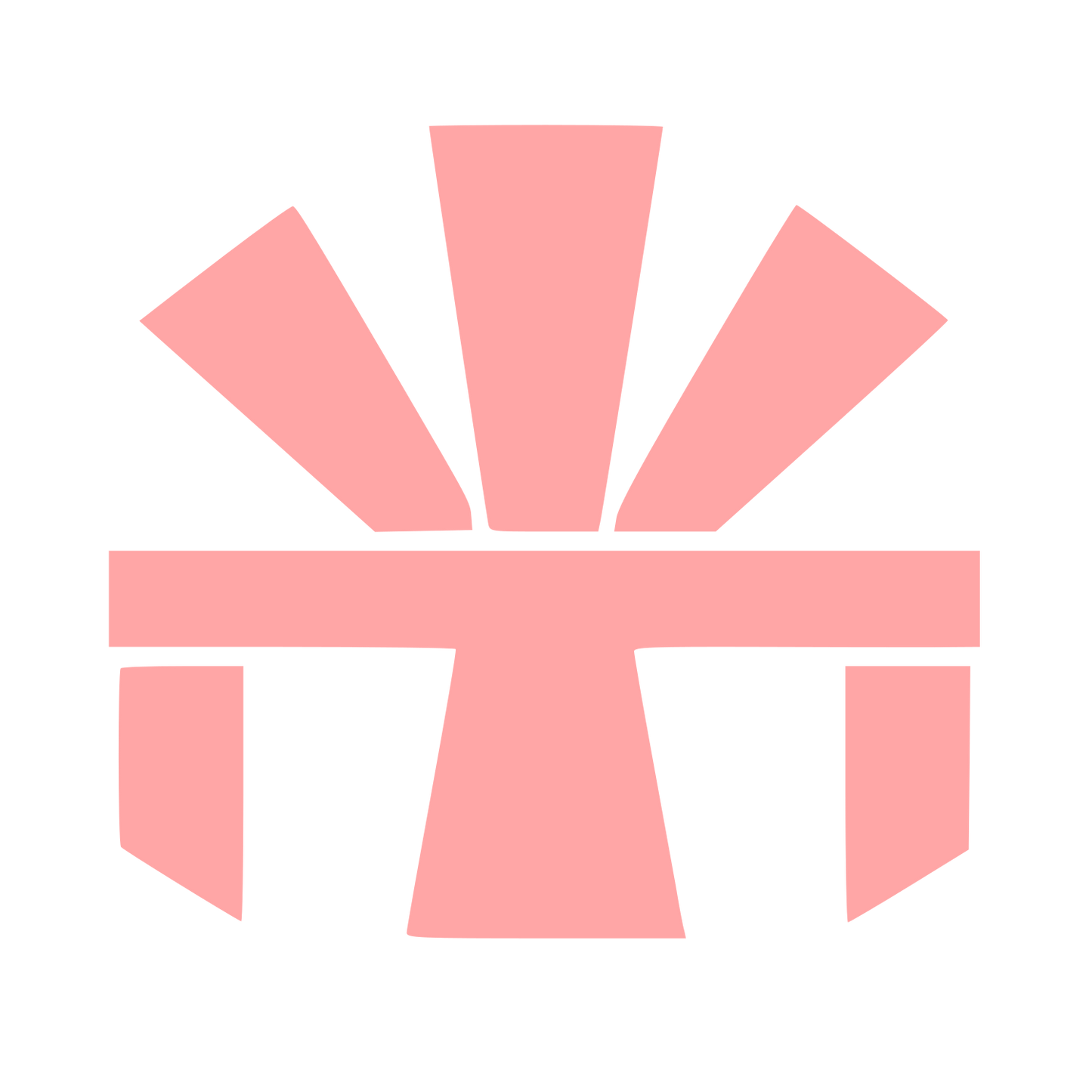 Brutalist Sunburst Cross Logo #ffa6a6