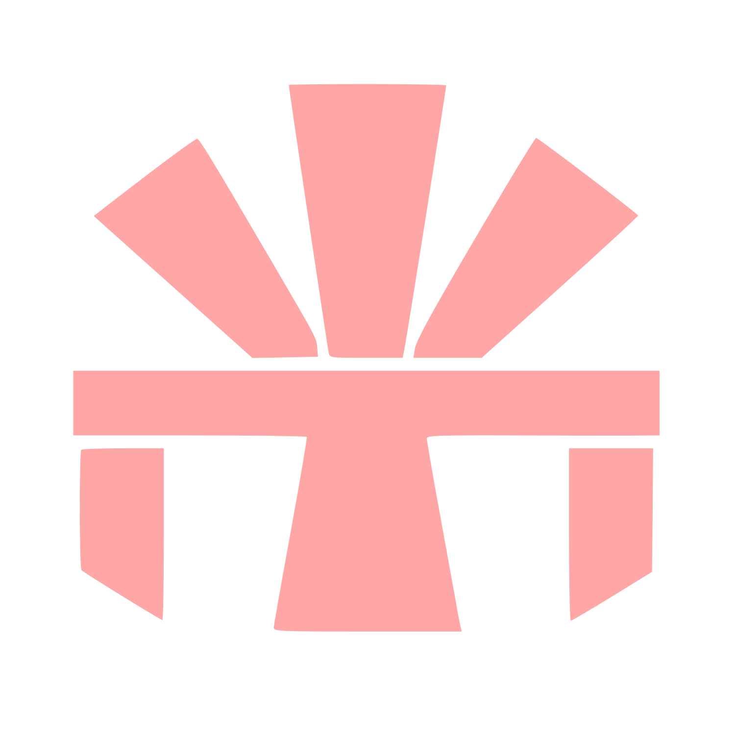 Brutalist Sunburst Cross Logo #ffa6a6