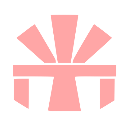Brutalist Sunburst Cross Logo #ffa6a6
