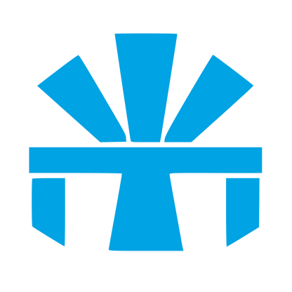Brutalist Sunburst Cross Logo #00a3e4