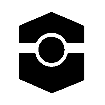 Hexagon Circle Cutout Logo