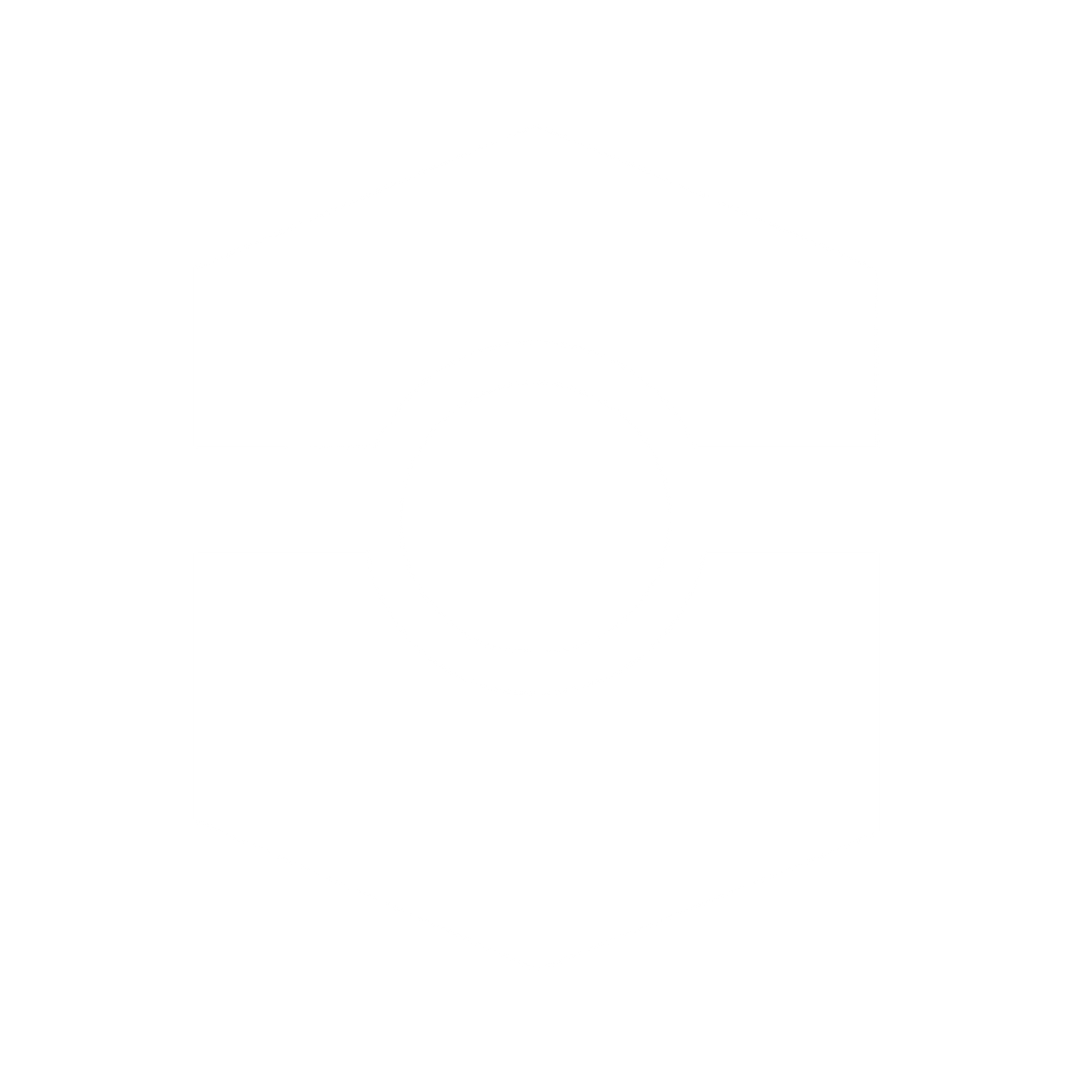 Hexagon Circle Cutout Logo #ffffff