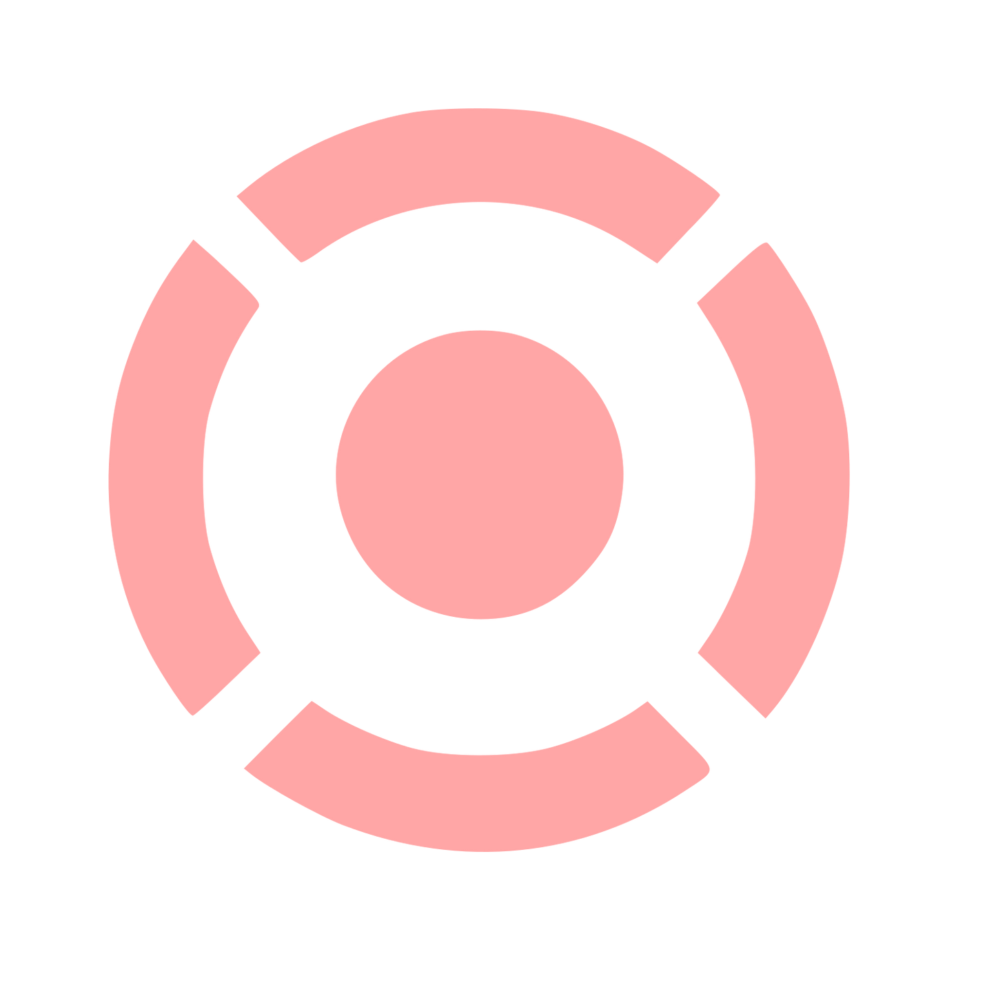 Segmented Ring Circle Logo #ffa6a6