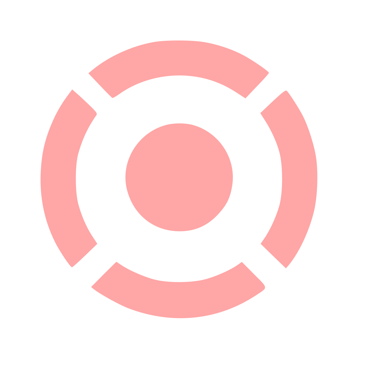 Segmented Ring Circle Logo #ffa6a6