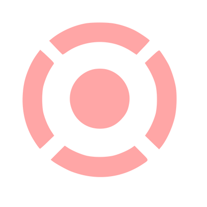 Segmented Ring Circle Logo #ffa6a6
