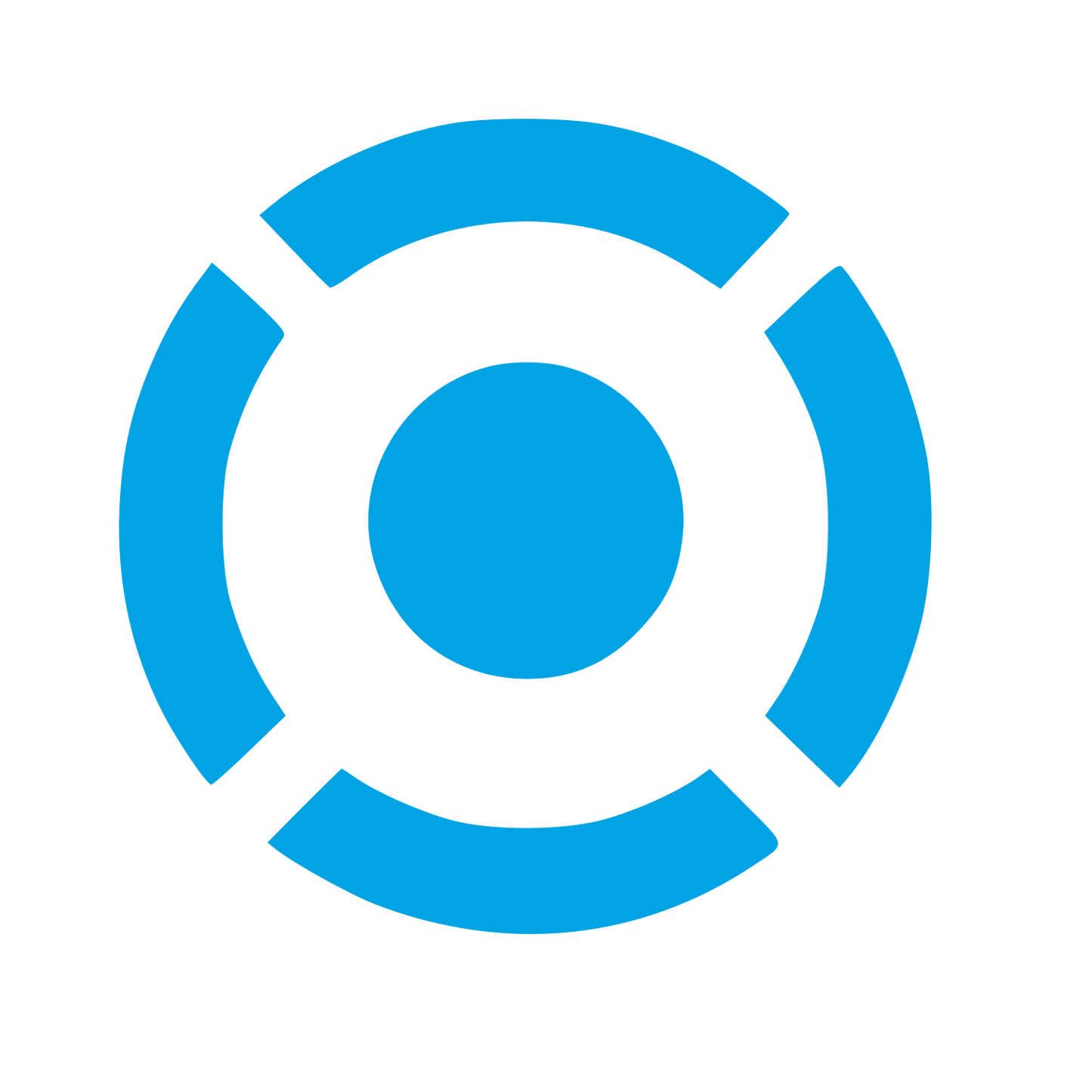 Segmented Ring Circle Logo #00a3e4