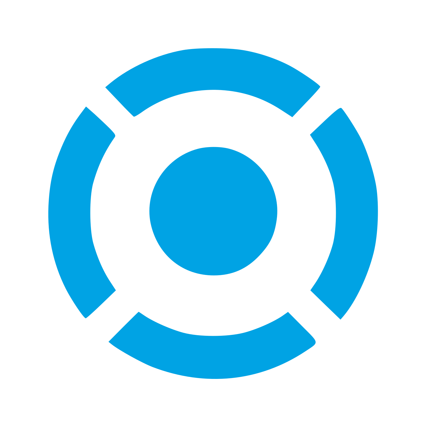 Segmented Ring Circle Logo #00a3e4