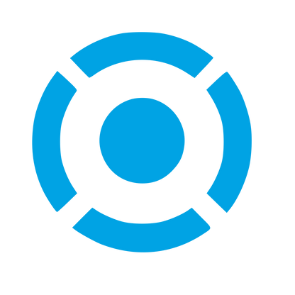 Segmented Ring Circle Logo #00a3e4