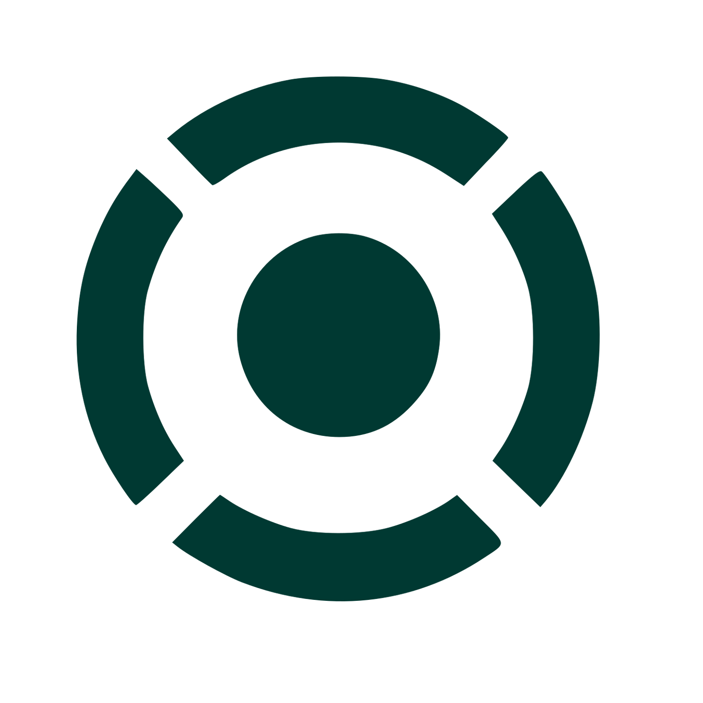 Segmented Ring Circle Logo #003932