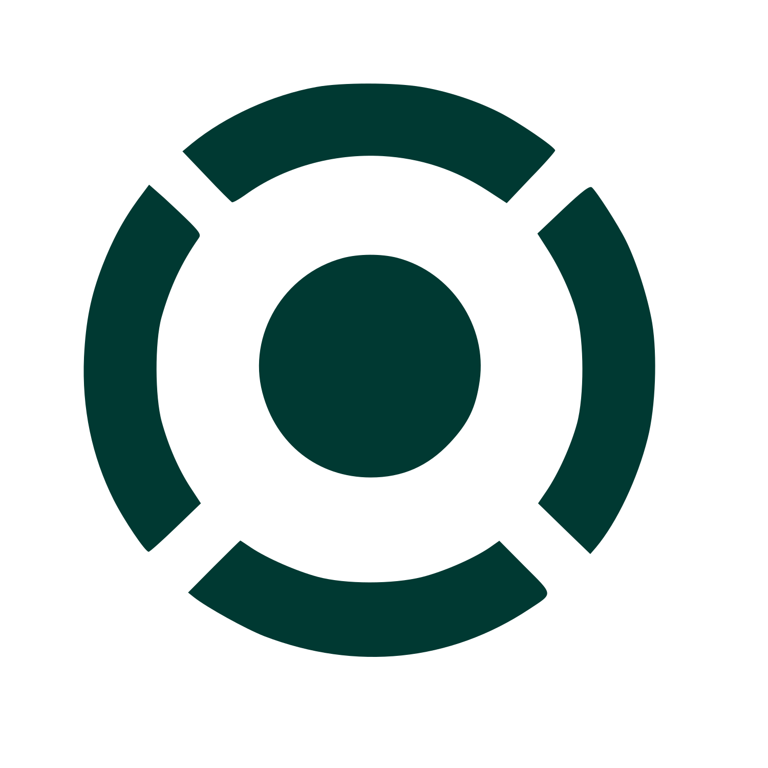 Segmented Ring Circle Logo #003932