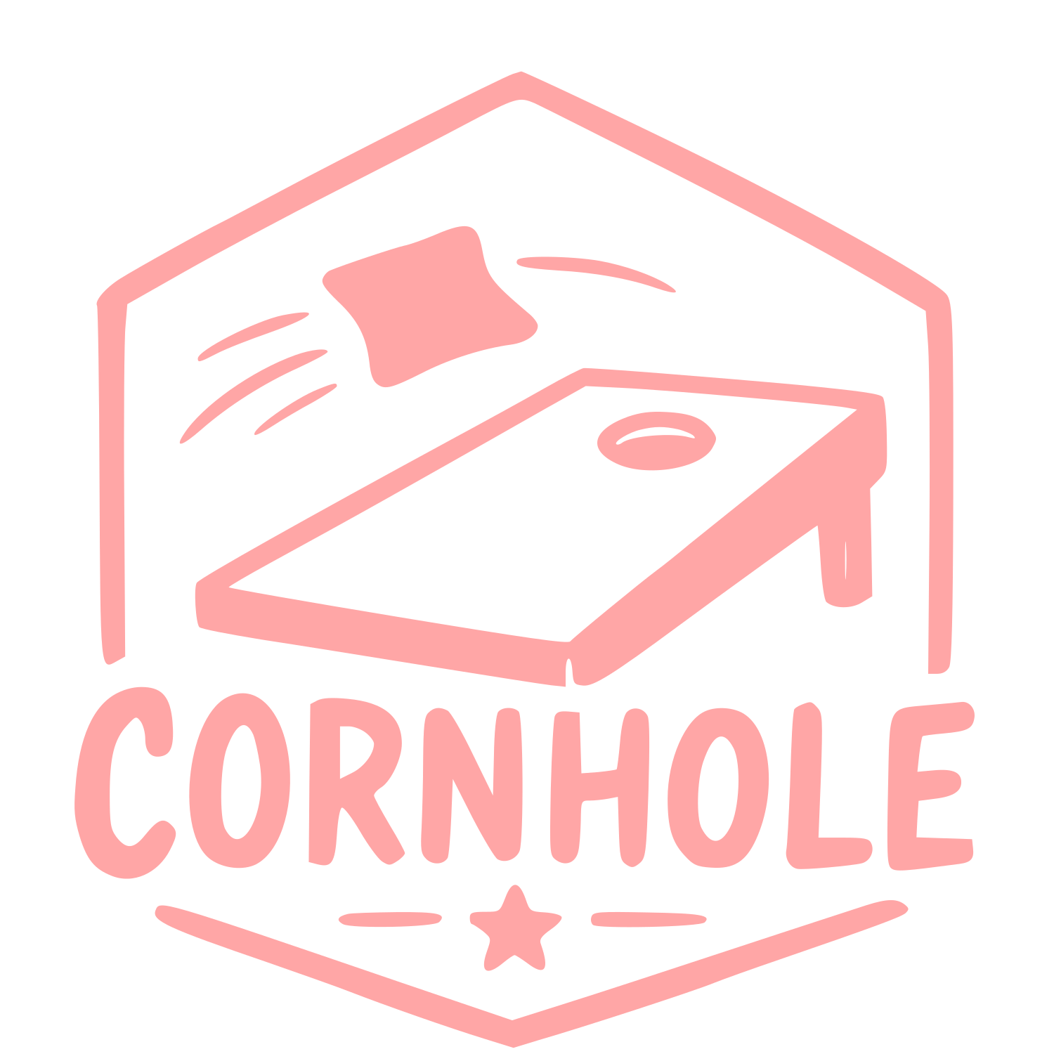 Cornhole Game Logo #ffa6a6