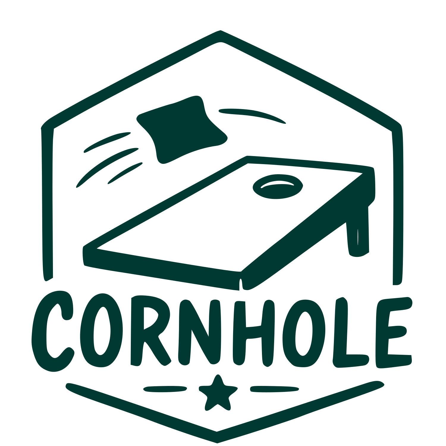 Cornhole Game Logo #003932