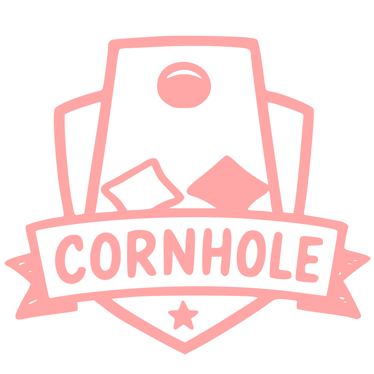 Cornhole Board Game Logo #ffa6a6
