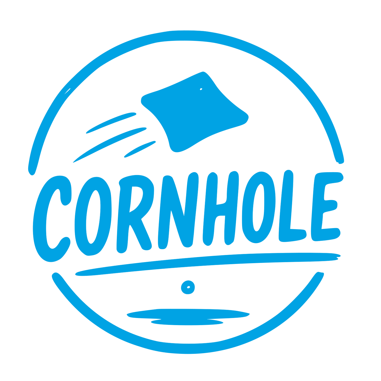 Hand-Drawn Cornhole Logo #00a3e4