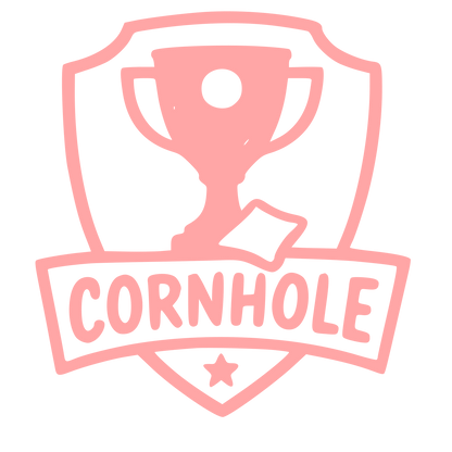 Cornhole Trophy Shield Logo #ffa6a6