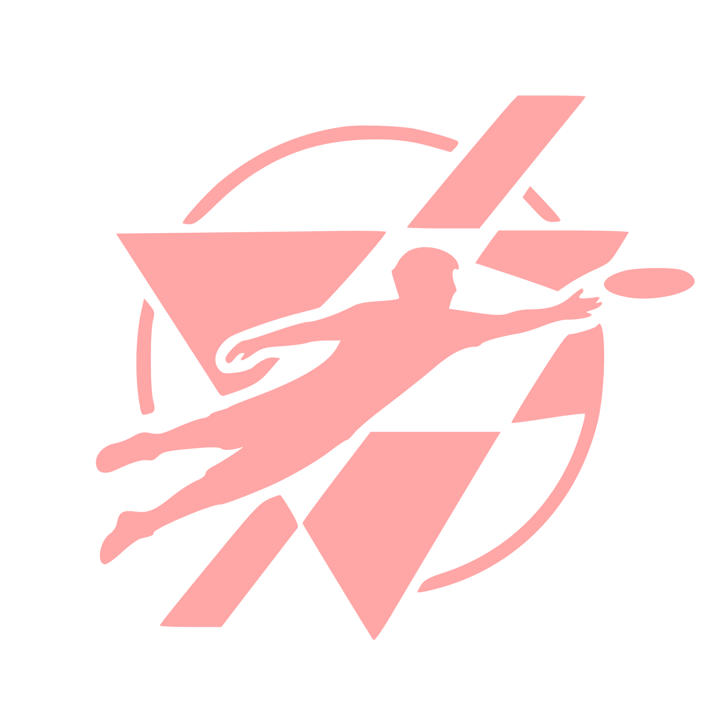 Ultimate Frisbee Player Logo #ffa6a6